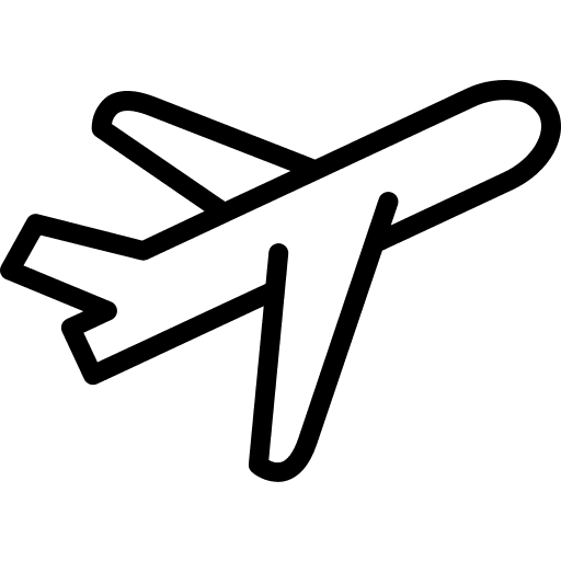 Ikon illustrasjon av et fly